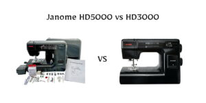 Janome HD5000 vs HD3000 — which sewing machine is actually worth your money? Discover the key differences in speed, stitch quality, build, and beginner friendliness.