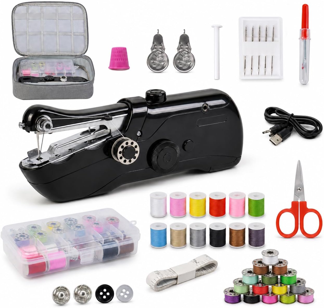 Duqi Fluxhaven Handheld Sewing Machine (42-Piece Kit)